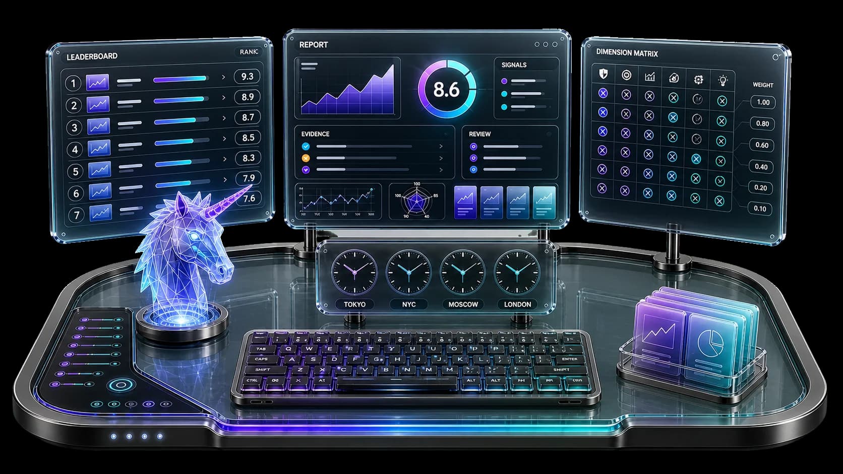 A controlled, private workspace where a batch's decks, scores and reports stay scoped to authorized people